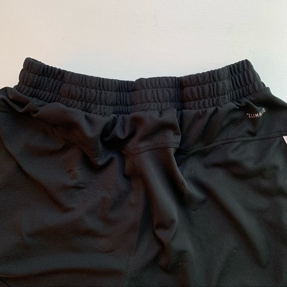 Adidas Shorts Black White Side Stripes Sz S - Picture 4 of 8